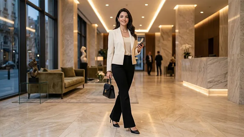 شلوار دمپا مشکی با کت کوتاه