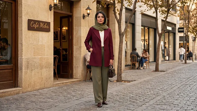 زرشکی و سبز سدری یا زیتونی