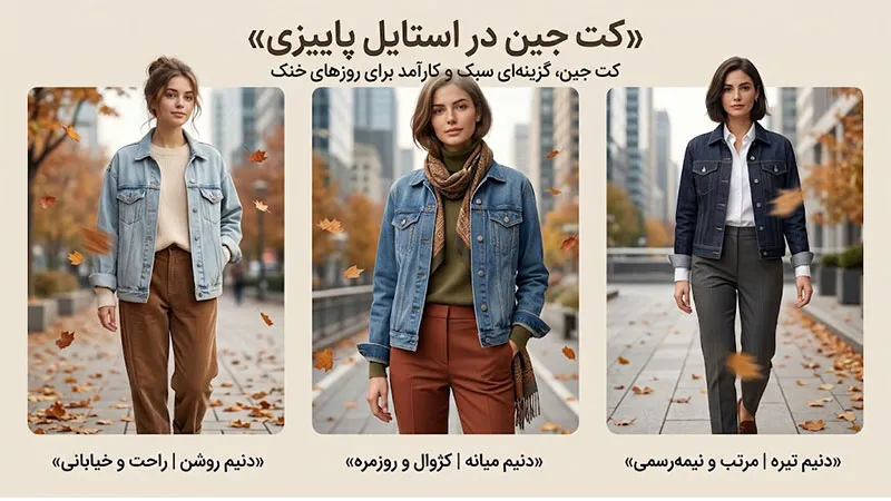 اهمیت کت جین در استایل های پاییزی