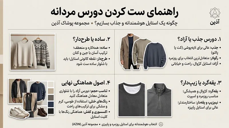 هنگام ست کردن دورس مردانه حواسمان به چه چیزهایی باشد؟