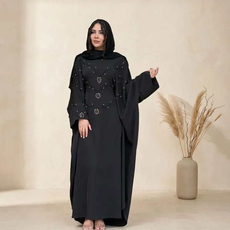عبا زنانه کارتیر جلو بسته یقه هفت