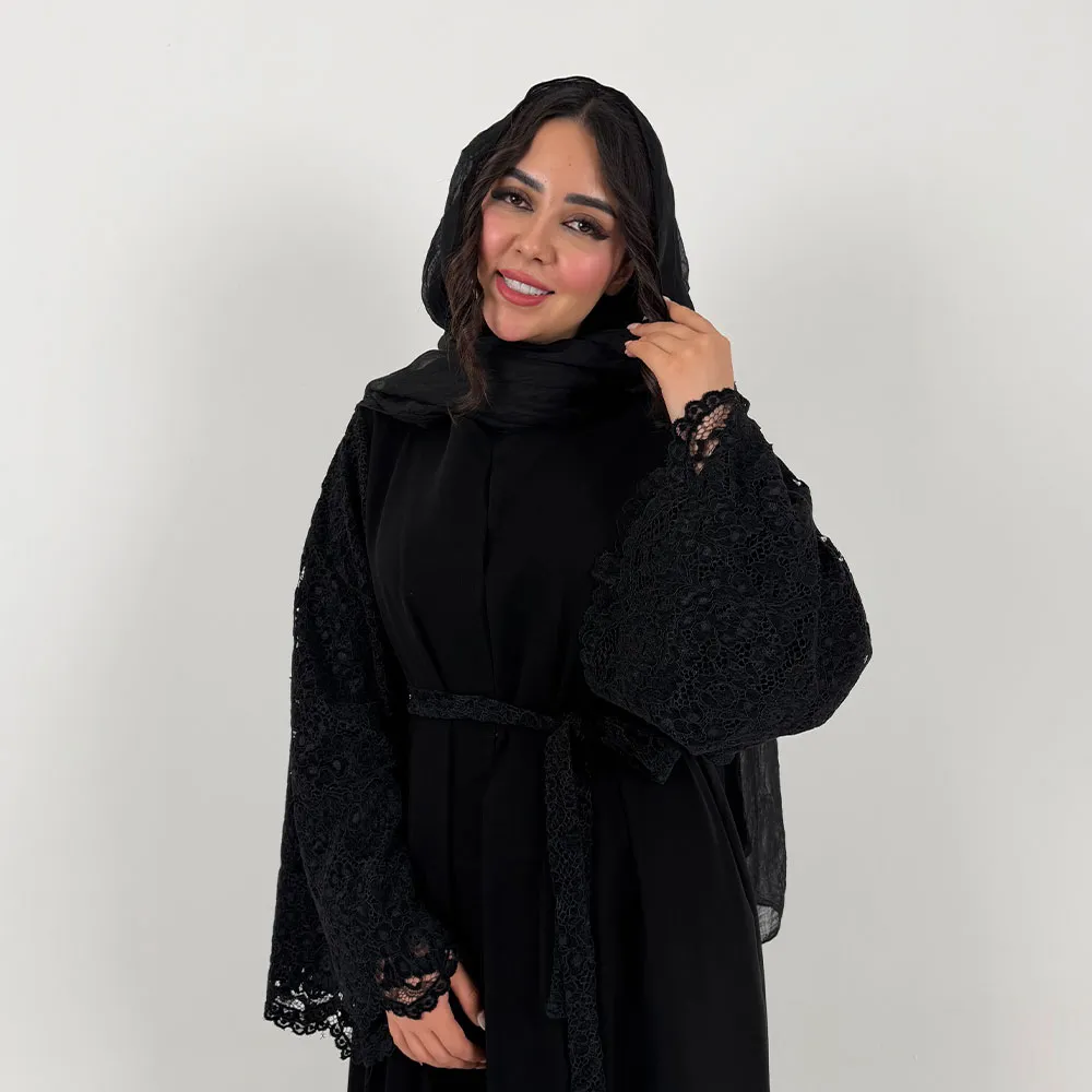 عبا زنانه مرویجت آستین دانتل