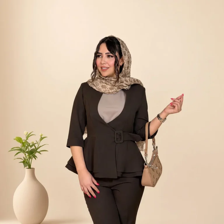 کت زنانه کلاسیک آستین سه ربع پالیز
