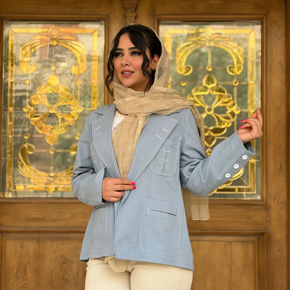 کت کتان زنانه پنبه ترک