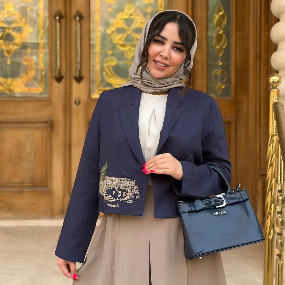 کت لنین ترک زنانه طرح مزرعه