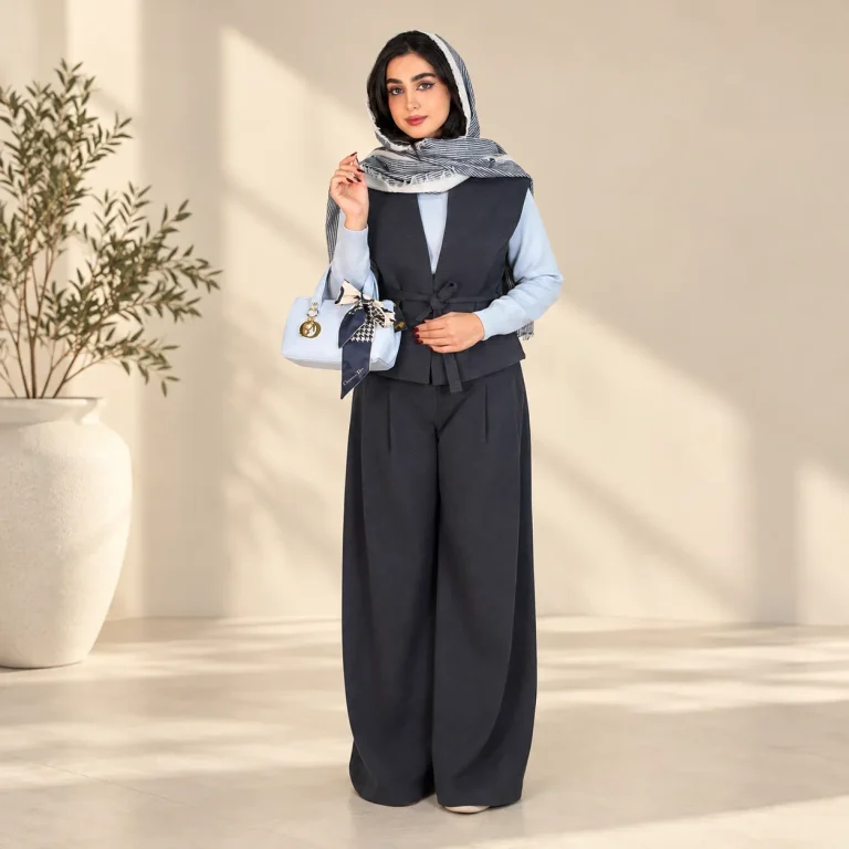 ست زنانه وست و شلوار لامر