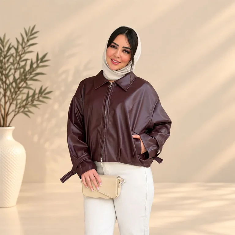 کت چرم زنانه پایین پیلی